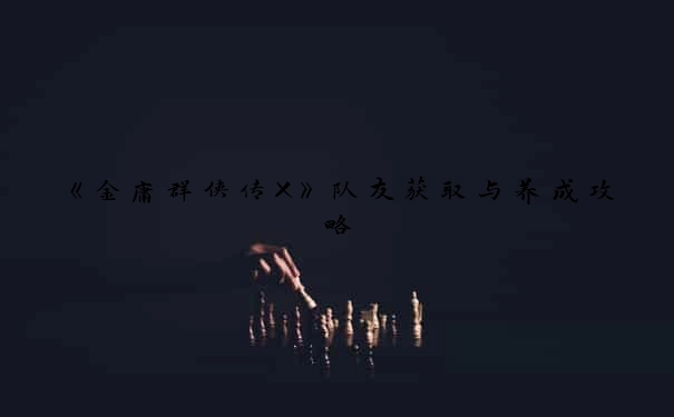 《金庸群侠传X》队友获取与养成攻略