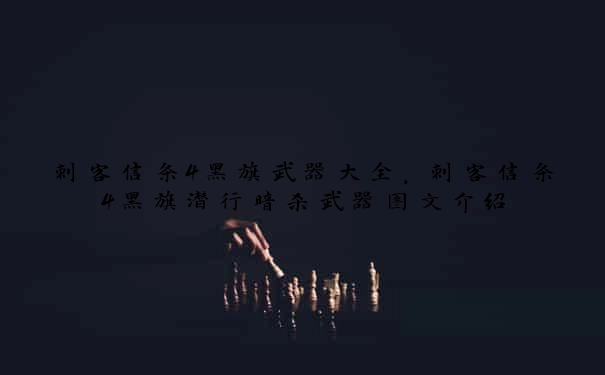 刺客信条4黑旗武器大全，刺客信条4黑旗潜行暗杀武器图文介绍